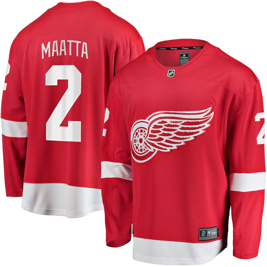 Men Detroit Red Wings 2 Olli Maatta Fanatics Branded Red Home Breakaway Player NHL Jersey